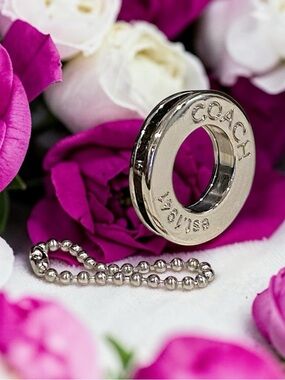 Coach hardware silver with ball chain